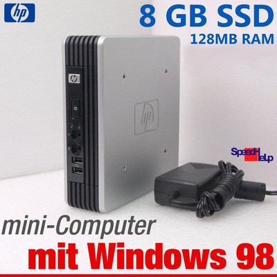 HP MINI-COMPUTER PC FÜR WINDOWS 98 OLD DOS GAMES 800MHZ 8GB SSD RS-232 PARALLEL