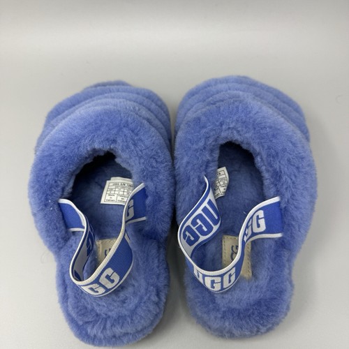 HTF Blue UGG Classic Fluff Yeah 1095119 Slide Slippers Women's Size US 5 - Bild 6 von 8