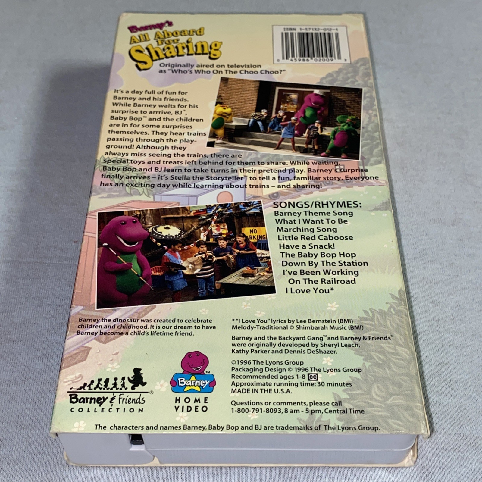 Barney - Barneys All Aboard for Sharing VHS 1996 Ding Along TV Show ...