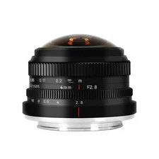 7artisans 4mm F2.8 APS-C Format Circular Fisheye Lens, Ultra Wide 360 Panoram...