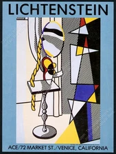 1978 Roy Lichtenstein Interior art ACE gallery show vintage print ad