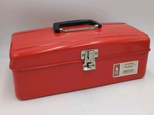 Vintage Woolworth Woolco Tool And Utility Box Red 13 Metal Toolbox With Tray Vintage Woolworth Woolco Tool And Utility Box Red 13 Metal Toolbox With Tray
