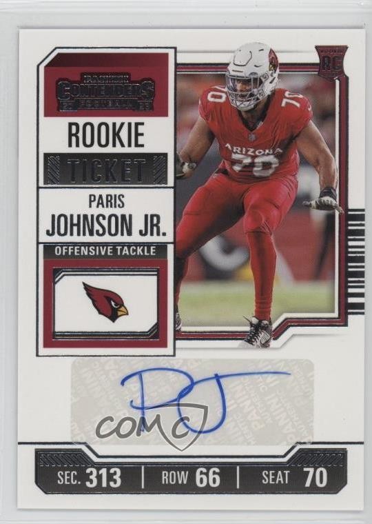 2023 Panini Contenders Rookie Ticket Paris Johnson Jr #151 Auto 1by8