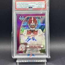 2024 Bowman U Chrome Ryan Williams 1st Bowman Auto 131/150 Fuchsia PSA 10 Auto