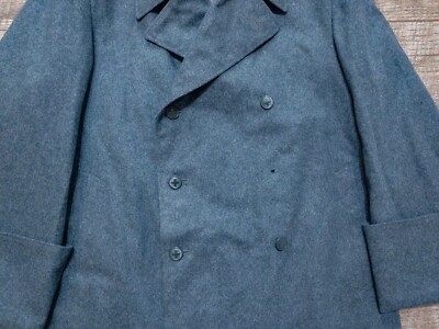 Swiss Military Vintage Coat Mens Wool WW2 WWII Gray Army Medic