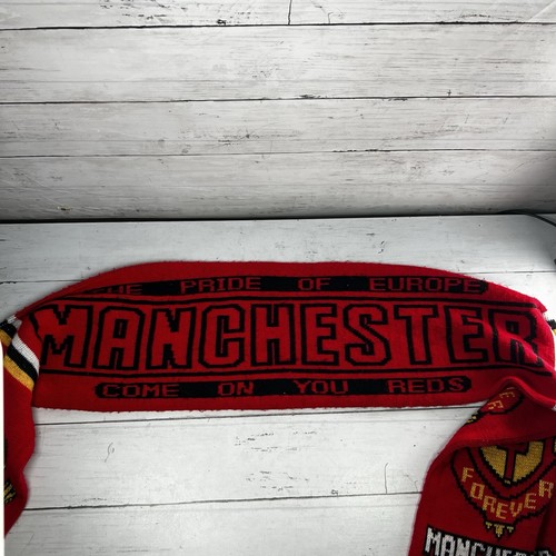 Manchester United Fan 57” Scarf Manchester Forever Soccer Futbol - Picture 2 of 4