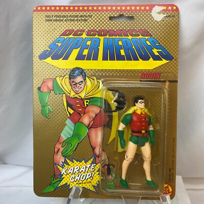 DC COMICS SUPER HEROES 1989 (Toy Biz) Robin Karate Chop Power Action Figure 4402