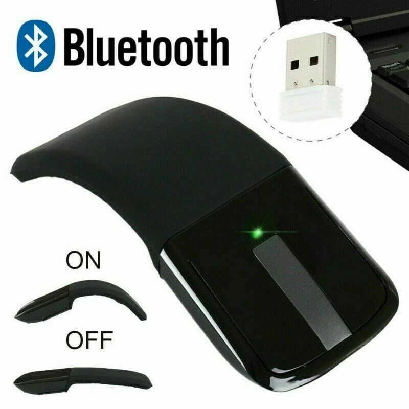 2.4G Arc Foldable Mouse Wireless Touch Mice for Office Laptop Computer USB NLK - Image 3 of 4