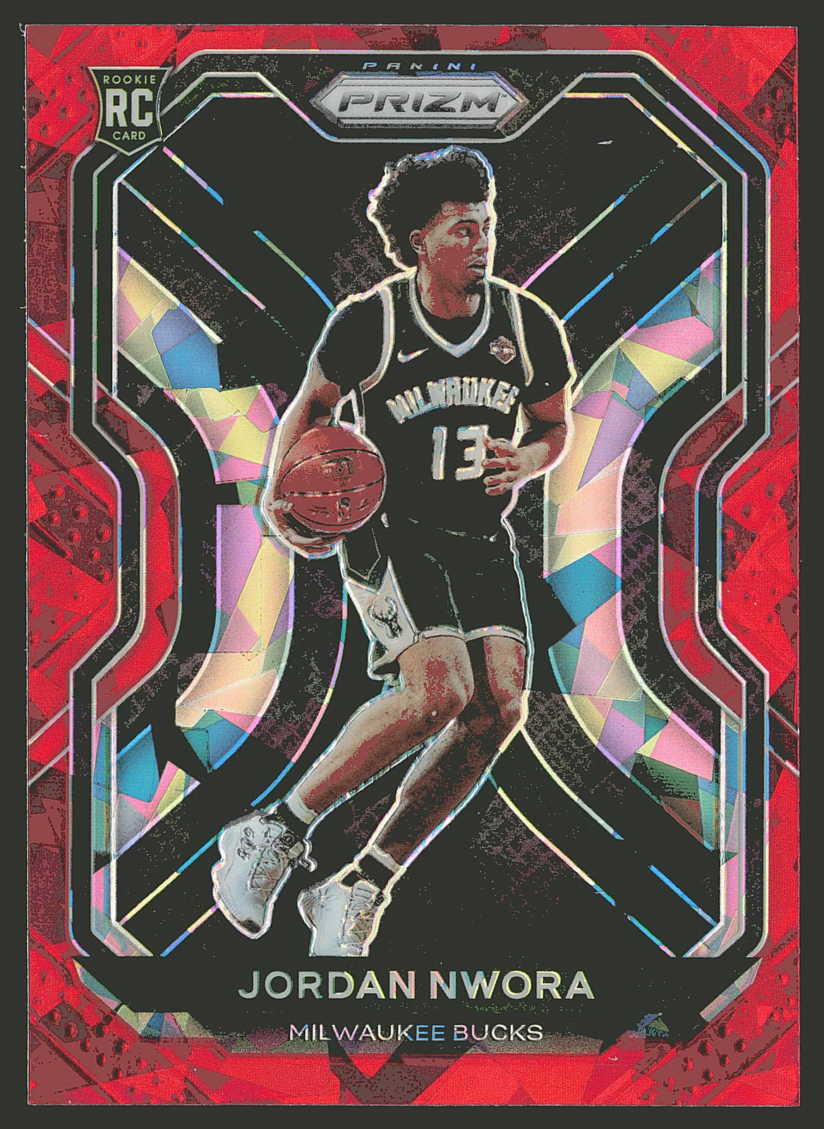 2020-21 Panini Prizm #273 Jordan Nwora Red Ice Prizms RC