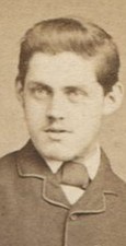 HANDSOME YOUNG MAN, RELAXED POSE, FORMAL WEAR. CDV. ROCHDALE, ENGLAND.