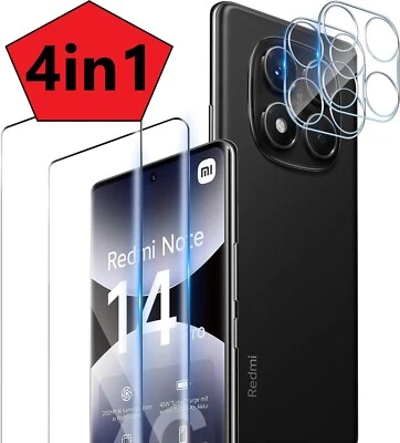 BOOS24 2X Schutzglas für Xiaomi Redmi Note 14 / Pro + 5G 2x Display +Kamera Panzerfolie