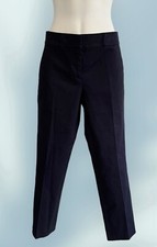 Tommy Hilfiger Women's Navy Blue Cotton Pants Career Casual Sz 2 30x26 Ankle