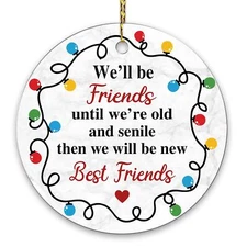 Hyturtle Friend Christmas Ornament Gifts for Women - Friendship Ceramic Ornam...
