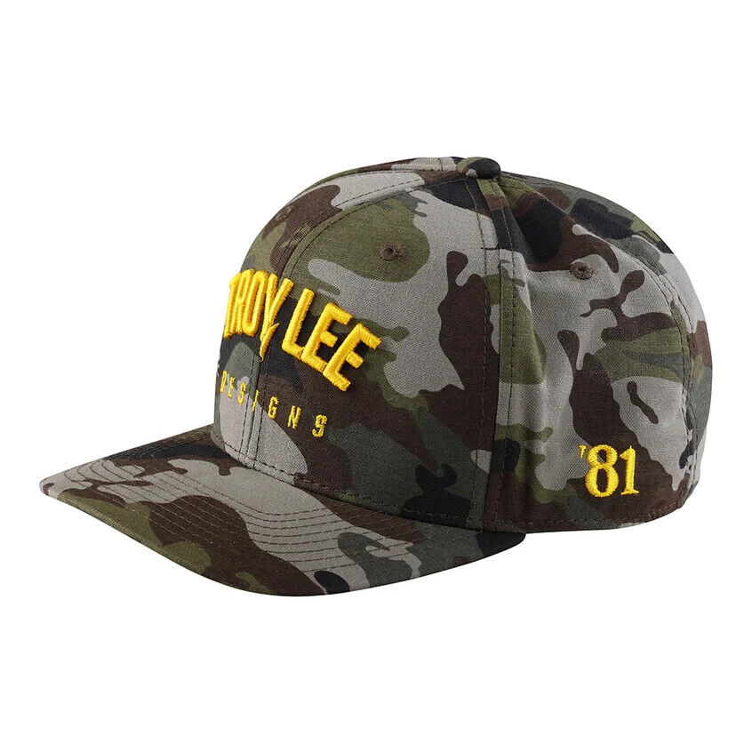 Troy Lee Designs TLD Curved Bill Snapback Cap Hat Camo Adults One Size New