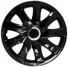 Set of 15'' Wheel trims hub caps fit Toyota Yaris Aygo Avensis  - BLACK