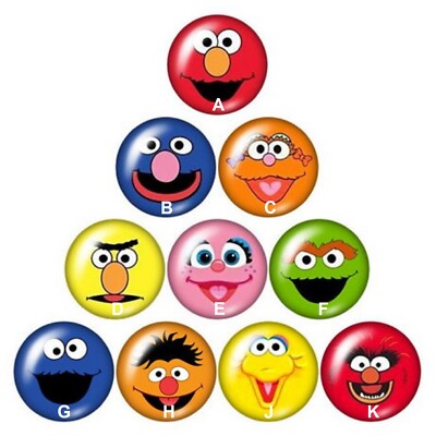 CLICK BUTTON SNAP WECHSEL DRUCKKNOPF CHUNK 18 mm Muppets