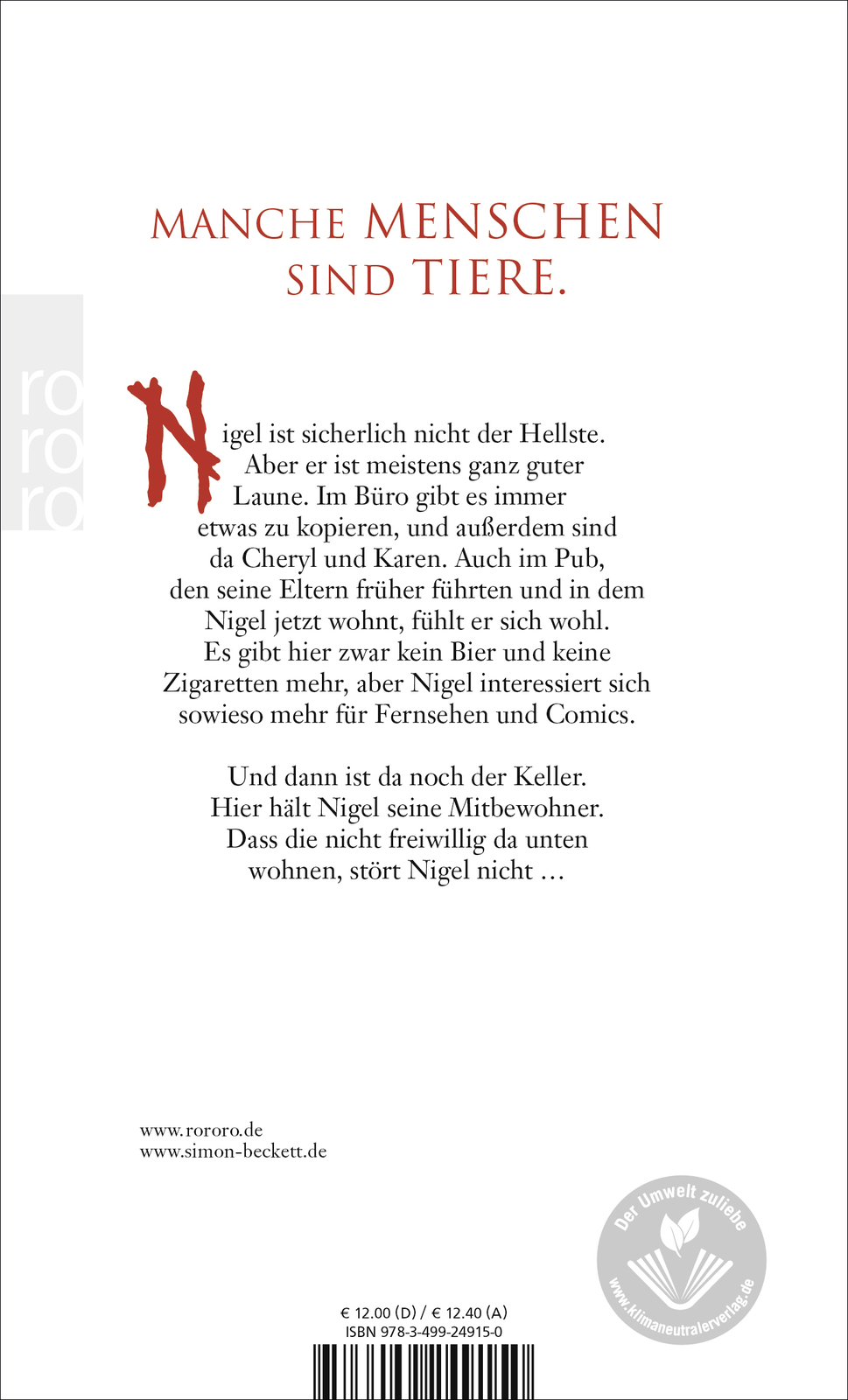 Thumbnail - Simon Beckett; Andree Hesse / Tiere