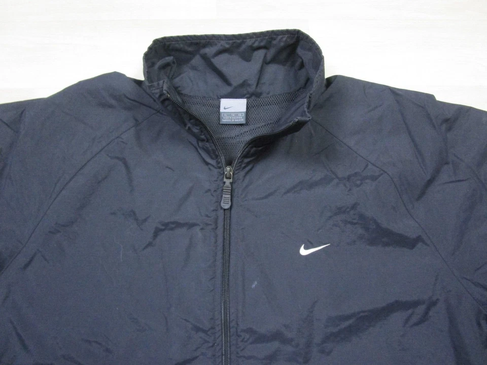 Chaqueta cortavientos vintage Nike forrada de malla para hombre negra (XL) Y2K manga alta Foto 4 de 4