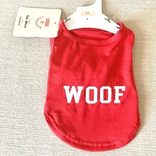 Woof Dog Red Tee Size XS By Cosmo