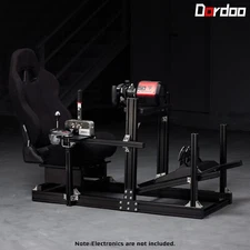 Dardoo Racing Sim Cockpit Stand with Black  Seat Fit Logitech G920 Thrustmaster