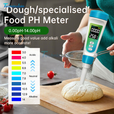 Digital PH Meter Water Quality Tester Food Meat Cheese Milk Temperature Tester