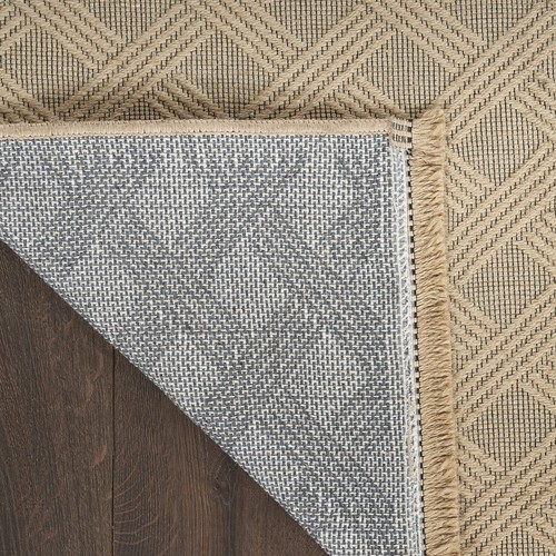 Nourison Washable Jute Geometric Natural 3'11" x 5'11" Area -Rug Easy - Picture 9 of 9