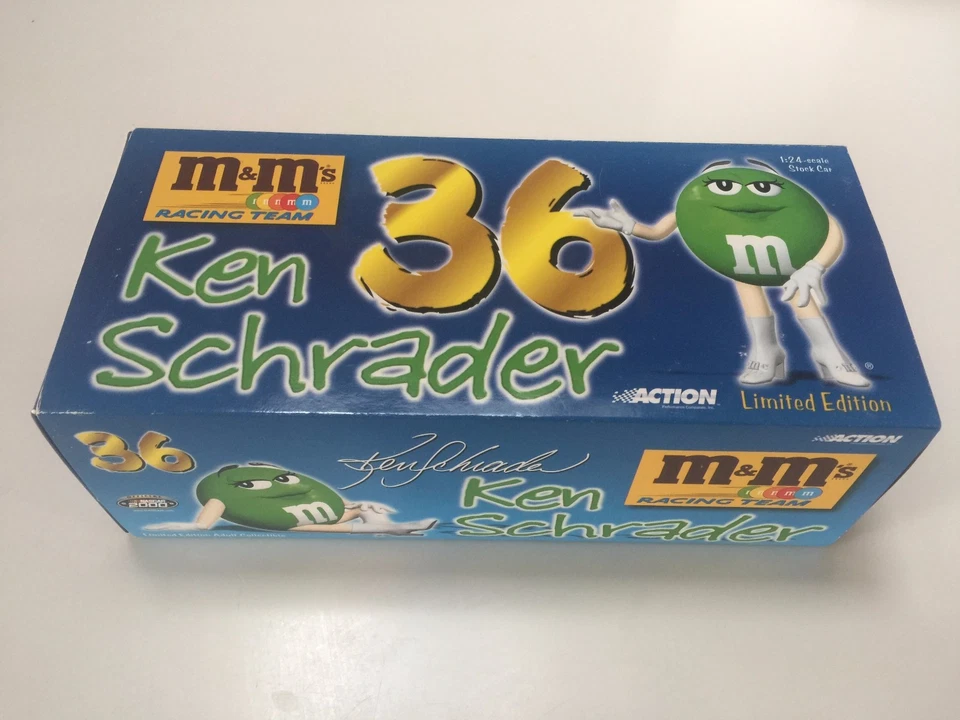 Ken Schrader 2000 Grand Prix 36 M&M's Green Action BANK 1:24 1 of 1,008! RARE! - Image 2 of 4