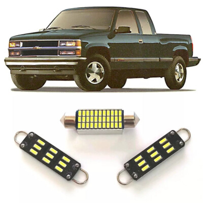 3X Map Dome Light White Interior LED For 1988-1999 Chevy Silverado GMC Sierra - Foto 4