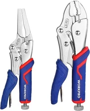 WORKPRO 2-piece Locking Pliers Set 7 inch and 6-1/2 Inch Chrome Alloy NEW