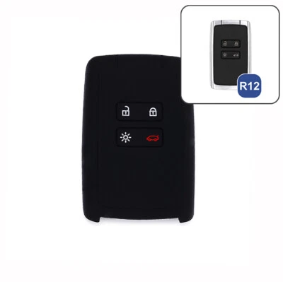 CAROCASE Silikon Cover Schutzhülle für Renault Autoschlüssel schwarz