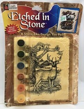 Etched in Stone Deer 32501  Paint Kit By Craft House- New in Package 