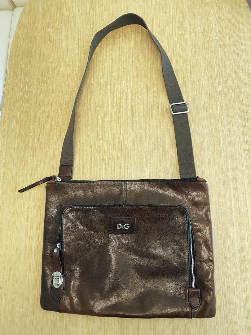 D&G ブラウンレザー バッグ D&G Brown Leather Shoulder Bag | eBay