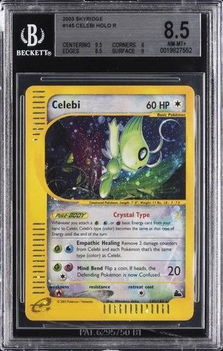 2003 POKEMON SKYRIDGE #145 CELEBI-HOLO BGS 8.5