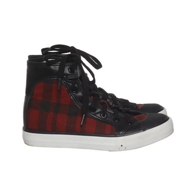 Black Premium, Canvas Sneaker, Größe: 39, Schwarz/Rot/Weiß, Damen #ATz