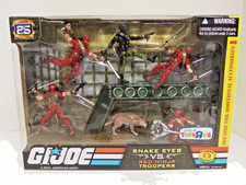 GI JOE 25th Anniversary 2007 Snake Eyes vs Red Ninja Troopers Toys R Us Exc NEW