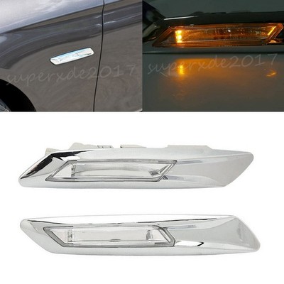 Paar LED Seitenblinker Blinker Blinkleuchte Chrom Für BMW 5er F10 F11 2010-2013