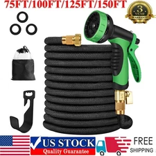75FT-150FT 4X Stronger Deluxe Heavy Duty Expandable Flexible Garden Water Hose