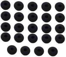SoftRound 24 Pack Foam Earbud Earpad Ear Bud Pad Replacement Sponge Black