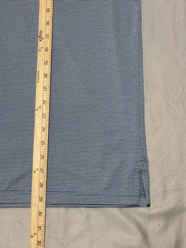 Rhoback Shirt Mens Extra Large Blue Polo Striped Performance Golf Adult XL - Picture 7 of 11