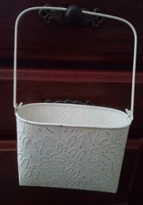 VTG Metal Card Holder Mail Holder Dried Flower Holder Wall Hanging Distressed