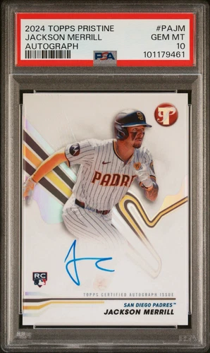 2024 Topps Pristine #PA-JM Jackson Merrill Rookie Auto Autograph PSA 10