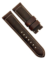 Officine Panerai 24mm x 22mm Brown Calfskin Leather Watch Strap New Authentic