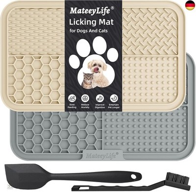 MateeyLife schleckmatte Hund 2 Stück, Leckmatte Hund, Schleckmatte Gross mit