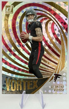 2022 Panini Donruss Desmond Ridder VTX-24 Atlanta Falcons RC Vortex