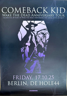 COMEBACK KID 2025 BERLIN - orig. Concert Poster - Konzert Plakat - DIN A1