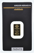2 Gram Gold Argor-Heraeus In Assay 5286.81 per troy oz