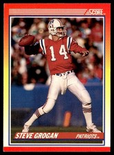 1990 Score Steve Grogan New England Patriots #221