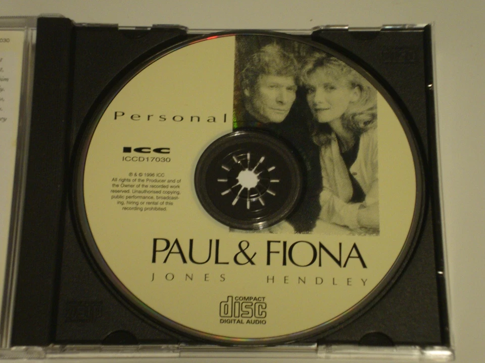 PAUL JONES (MANFRED MANN singer) & FIONA HENDLEY - Personal - 1996 CD - SIGNED - Image 3 of 4