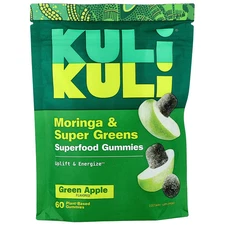Superfood Gummies, Moringa & Super Greens, Green Apple, 60 Plant-Based Gummies