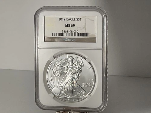 2012 1 Oz .999 Fine Silver American Silver Eagle $1 MS 69 MS69 NGC 1oz 1 Ounce